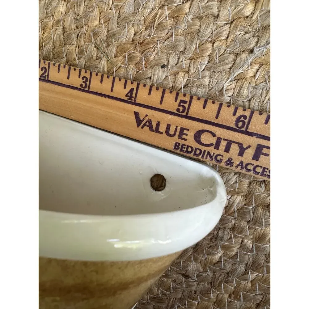 Vintage Wood Wall Caddy Mirror plant holder hummingbird hang retro boho